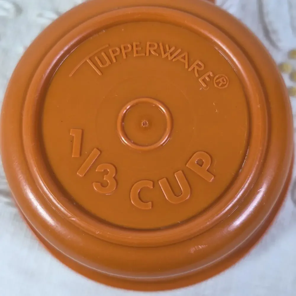 Vintage Tupperware 1/3 Cup Measuring Cup Orange Replacement Kitchen Utensil765-7